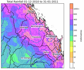 December-January Rainfall - 2011 Bundaberg Flood